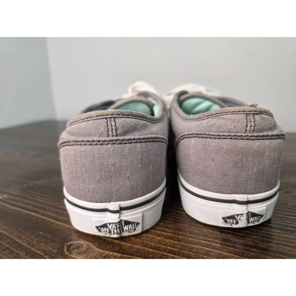 Vans Off The Wall Women's Sneakers Size 9.5 Gray Arrows Lace Up Skate‎ Shoes